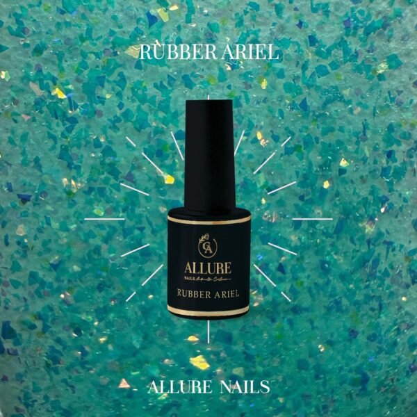 Rubber Base Glitter Verde Acqua Ariel 08