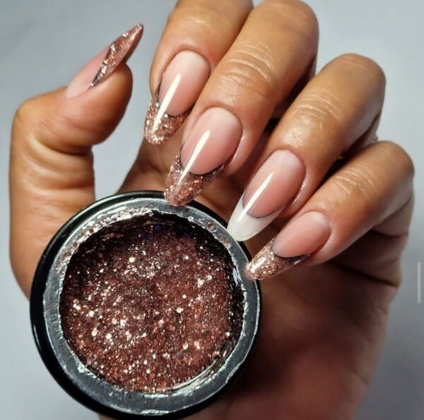 Gel Builder Glitter Oro Rosa Luxúria 239.73 - immagine 2