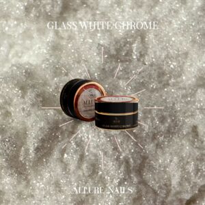 Polvere Glass White Chrome Perlato Allure Nails Polvere Unghie Glass White Chrome Perlato Polvere Glass White Chrome Perlato