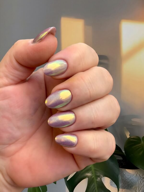 Polvere Holografica Riflesso Verde Oro Hk03 - Allure Nails