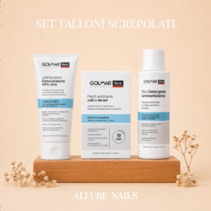 Set Talloni Screpolati Golmar – Olio Ammorbidente + Crema 40% Urea + Patch Calli