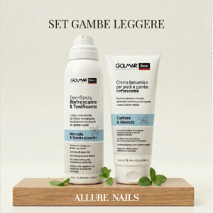 Allure Nails – set gambe leggere con spray tonificante e crema balsamica Golmar